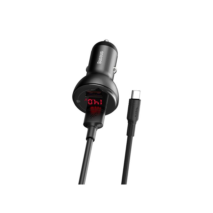 Baseus Digital Display Dual Quick Car Charger 45W Suit