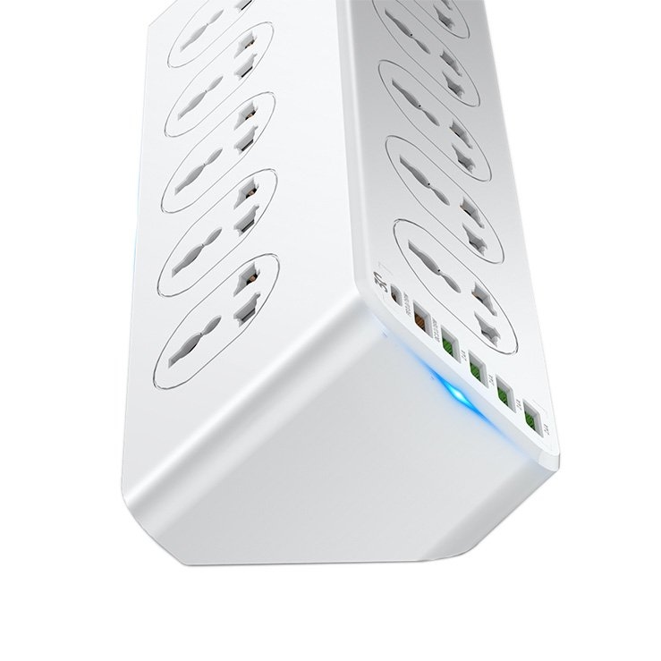 LDNIO SC10610 10 Outlets PD&QC3.0 5 USB-A&1 USB-C Port