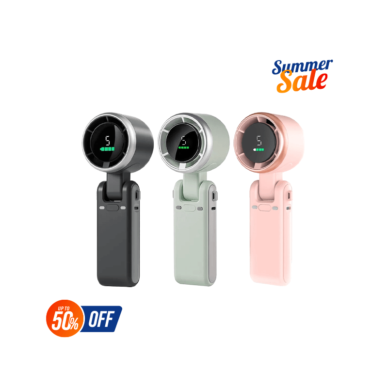 Portable Handheld Foldable Mini Turbo Fan - 3600mAh
