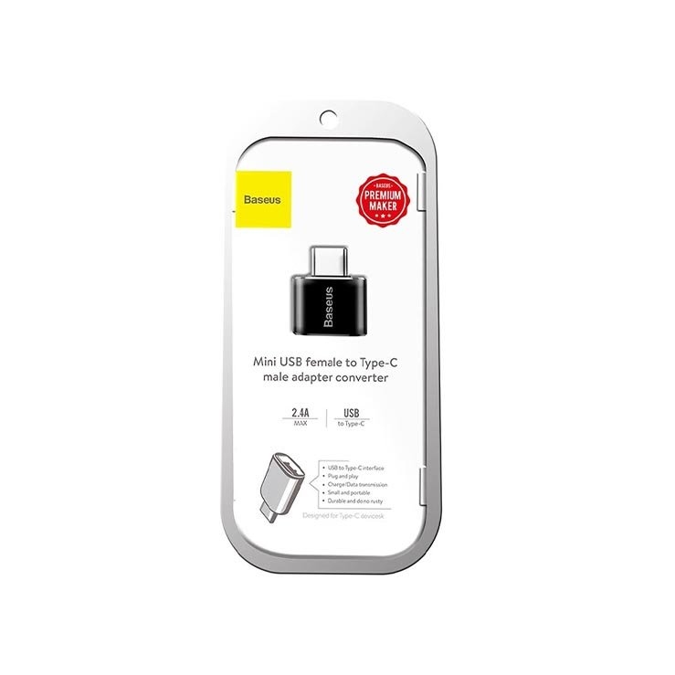 Baseus Mini USB Female to Type-C Male Adapter Converter
