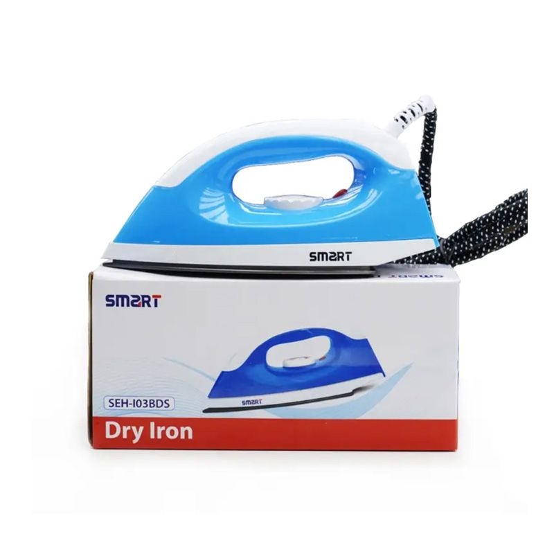 SMART SEH‑I03BDS Dry Iron - Picton Blue and White