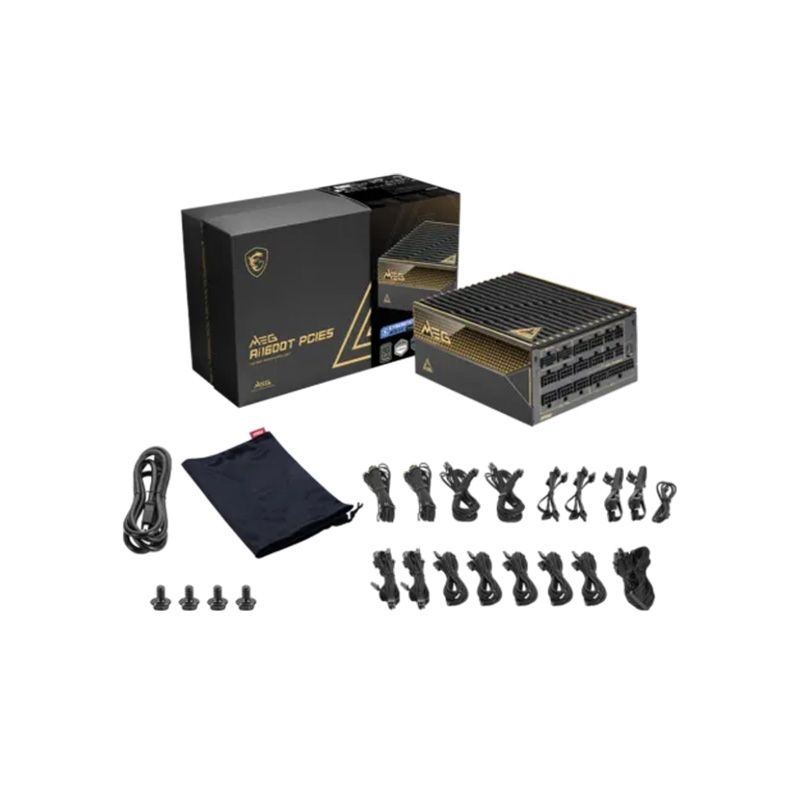 MSI MEG Ai1600T PCIE5 1600W 80 Plus Titanium Fully Modular Power Supply