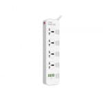 LDNIO SC4408 4 Power Socket + 4 USB Defender Series 2500W