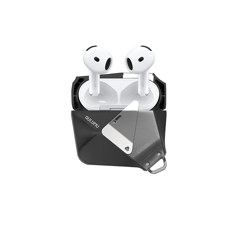 Aulumu A29 Geometric Lock & Lanyard Case for AirPods 4