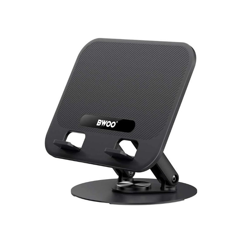 BWOO BO-ZJ131 360° Rotating Aluminum Alloy Foldable Desktop Tablet Holder
