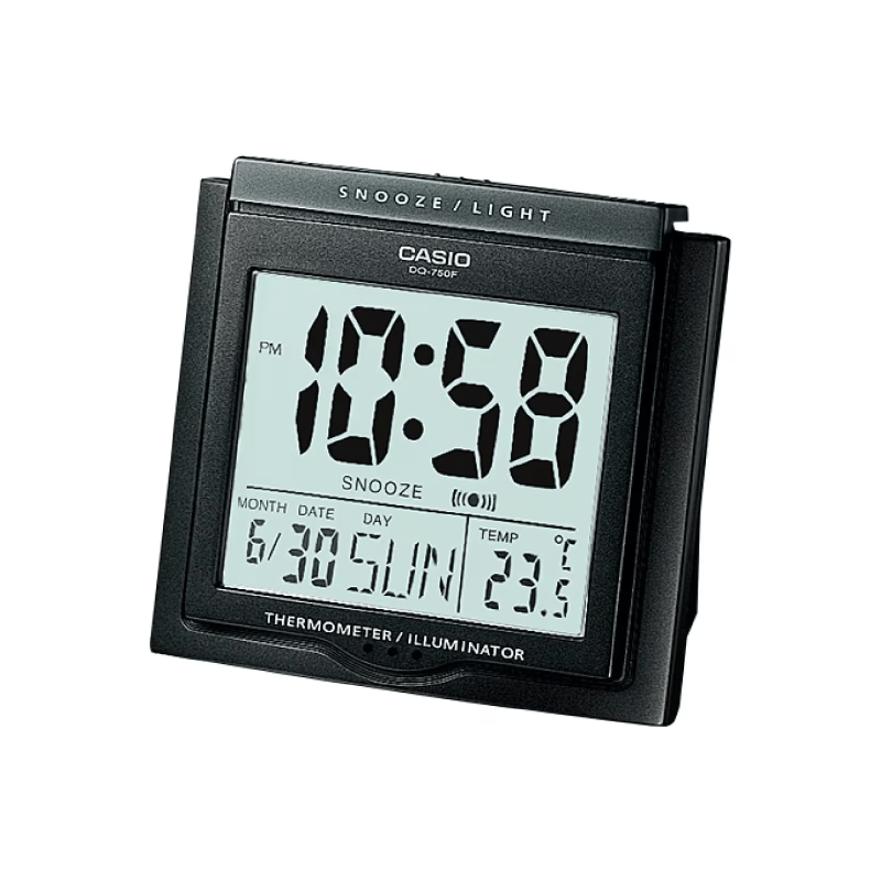 Casio DQ-750F-1DF Digital Alarm Clock with Thermometer
