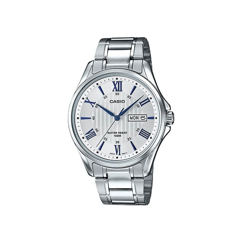 Casio Enticer MTP-1384D-7A2V Analog Stainless Steel Men's Watch