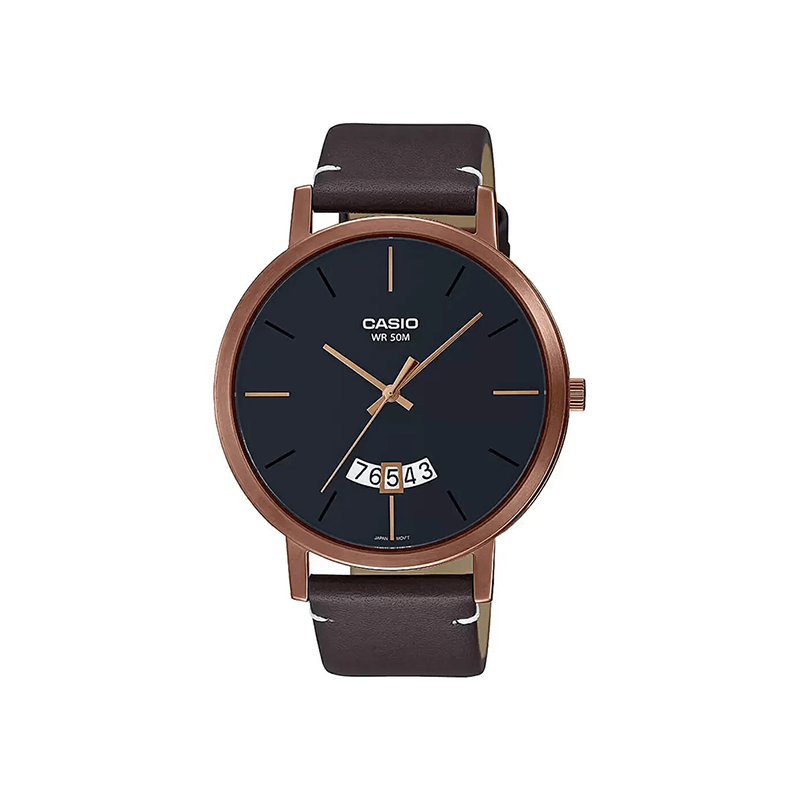 Casio Enticer MTP-B100RL-1EV Analog Leather Strap Men's Watch