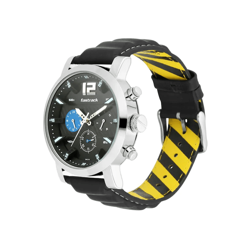 Fastrack 3227SL01 Multifunction Fast Fit Leather Strap Men's Watch