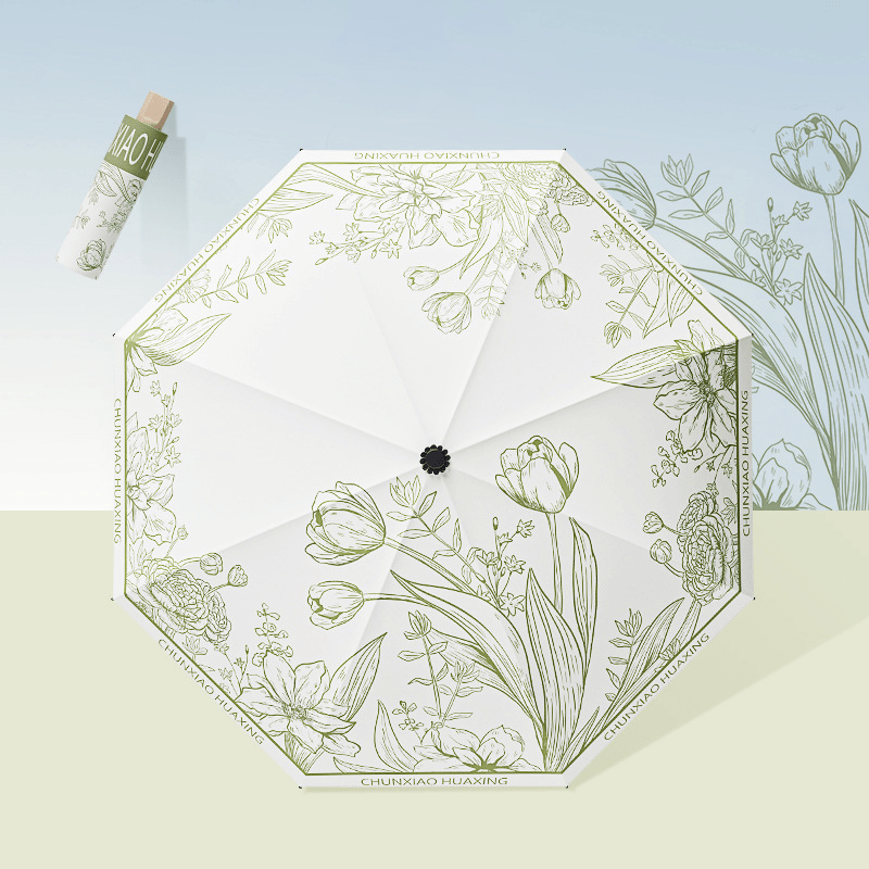 Fresh Vibe Dual-Use Anti-UV Folding Umbrella