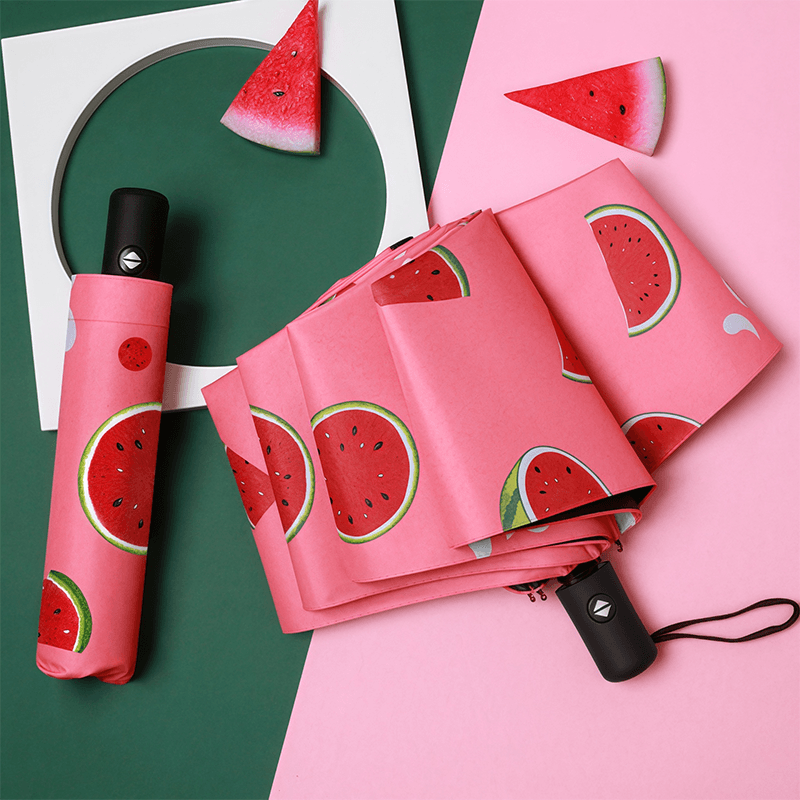 Fruit Print Design Protective Folding Umbrella