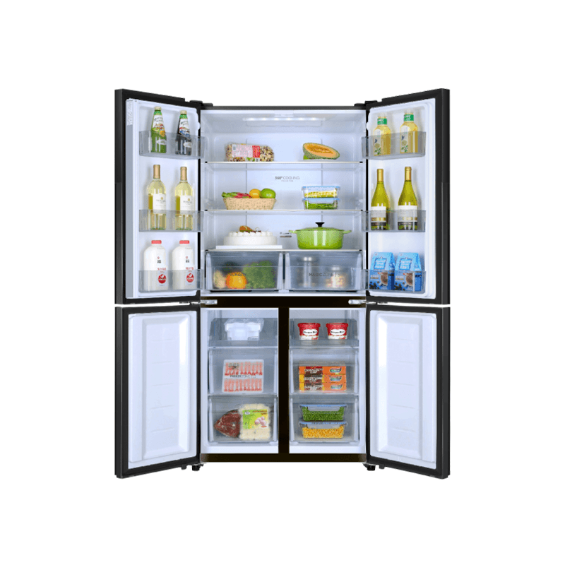 Haier HRF-578TPB French T-Door No Frost Refrigerator - 522L