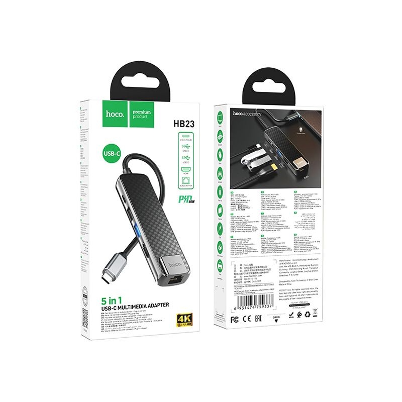 Hoco HB23 5 in 1 USB-C Multimedia Adapter
