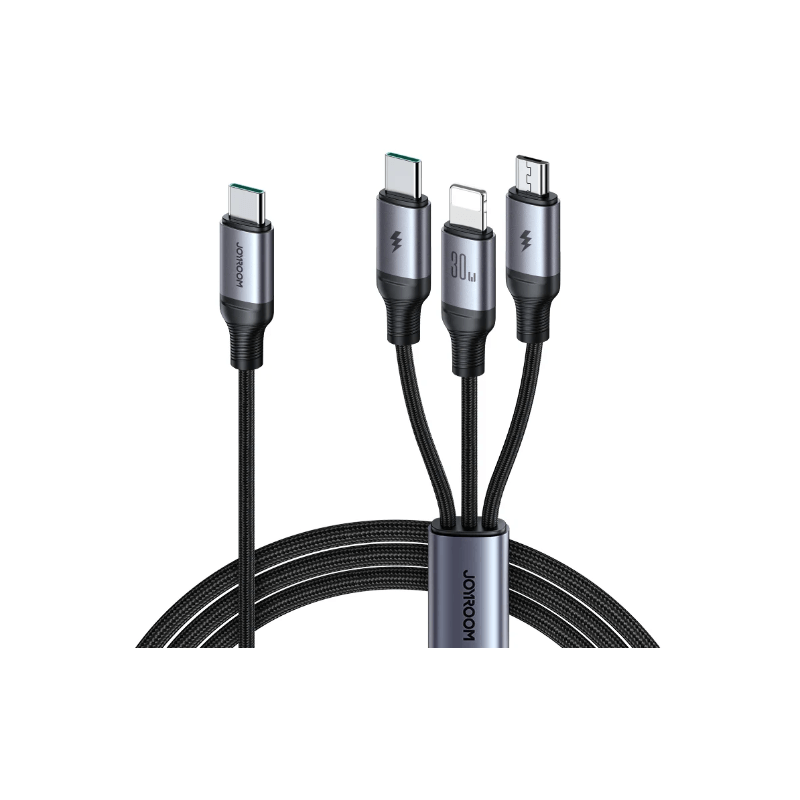 Joyroom A21 30W PD 3-in-1 Braided Fast Charging Cable