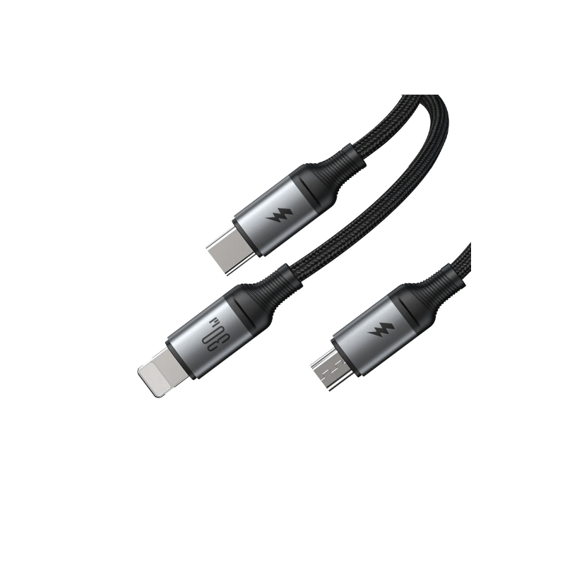 Joyroom A21 30W PD 3-in-1 Braided Fast Charging Cable