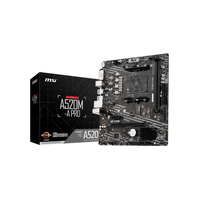 MSI A520M-A Pro AM4 AMD Micro-ATX Motherboard