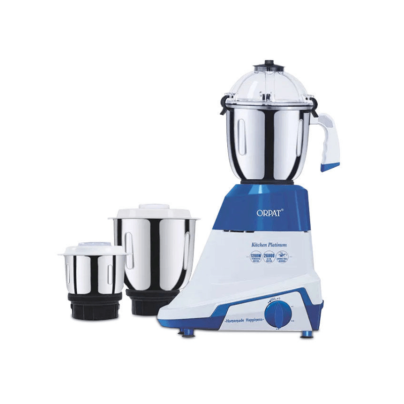 ORPAT Kitchen Platinum 3 Jars Mixer Grinder And Blender - 1200W