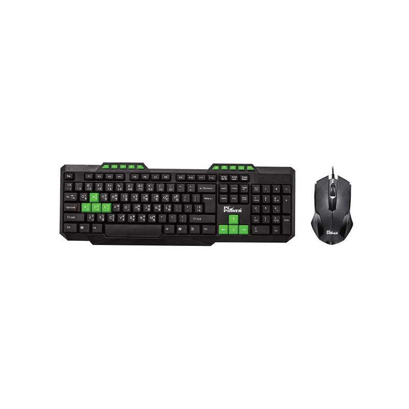 PC Power PGC303Y103 Wired Keyboard & Mouse Combo with Bangla