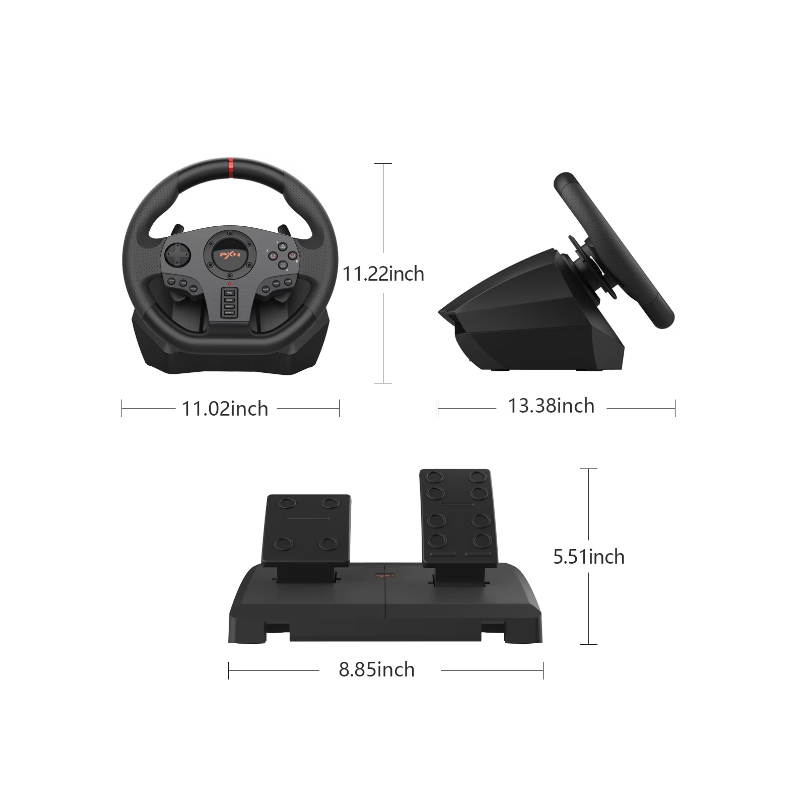 PXN V900 Gaming Steering Wheel with Linear Pedals