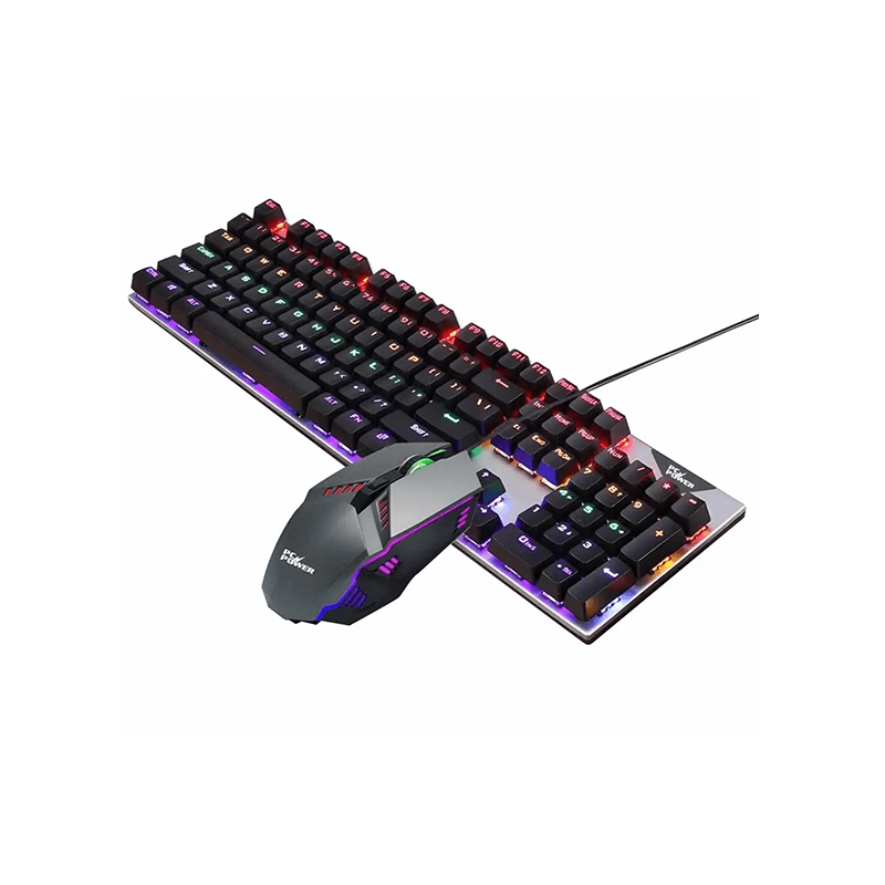 Pc Power Flare Combo RGB Wired Mechanical Gaming Keyboard & Mouse