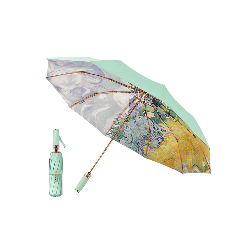 Premium Printed UV Protection Automatic Folding Umbrella