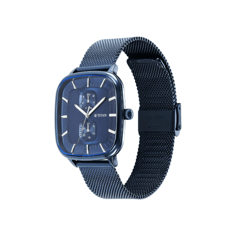 Titan Avant Garde NT90178QM01 Quartz Multifunction Stainless Steel Strap Men’s Watch