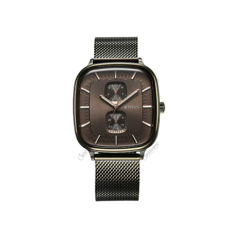 Titan Avant Garde NT90178QM02 Quartz Multifunction Stainless Steel Strap Men’s Watch