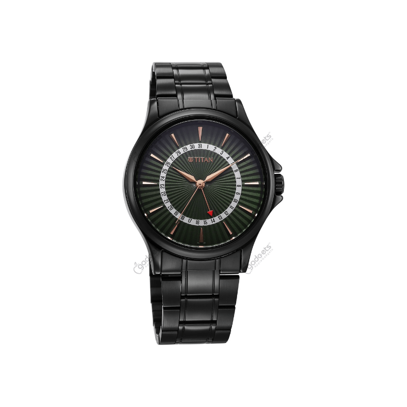 Titan Karishma 10038NM01 Quartz Analog with Date Stainless Steel Strap Men’s Watch