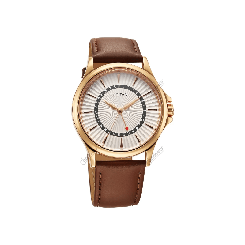 Titan Karishma 10038WL01 Quartz Analog with Date Leather Strap Men’s Watch