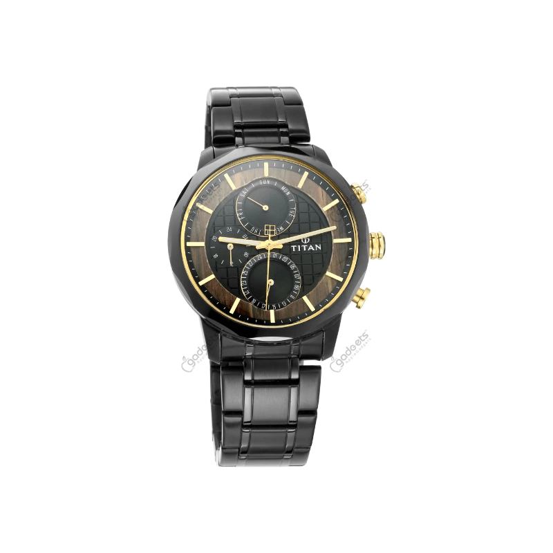 Titan NT1789KM02 Quartz Multifunction Metal Strap Men’s Watch