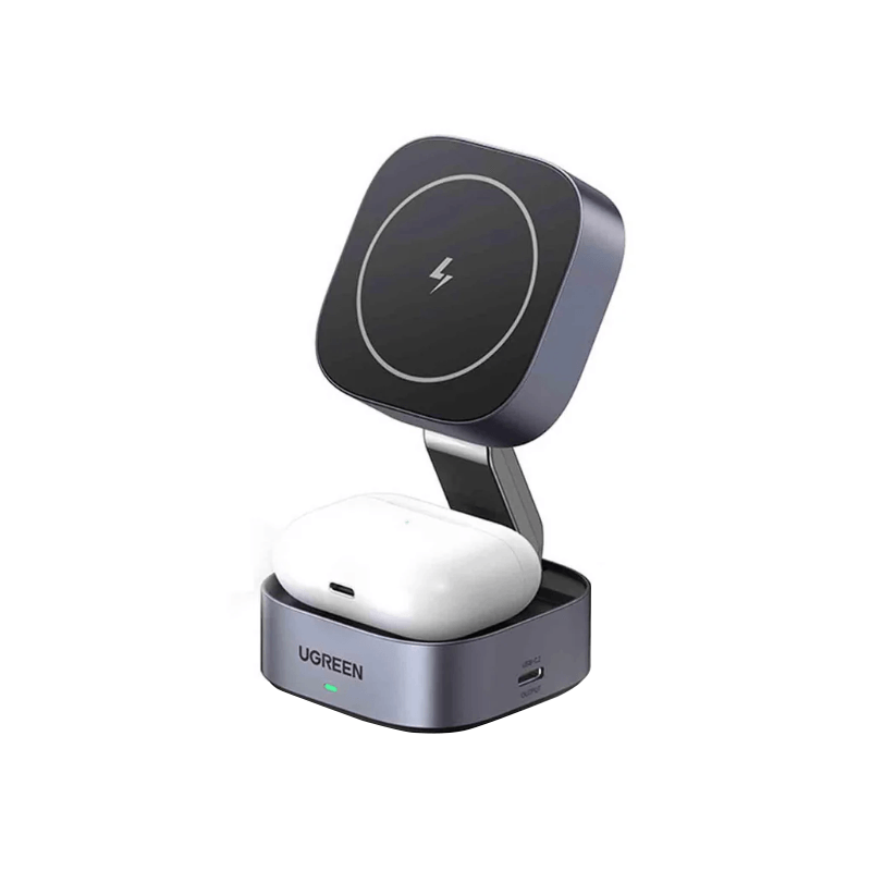 Ugreen 2 in 1 Qi2 Magnetic Foldable Fast Charging Station - 15W