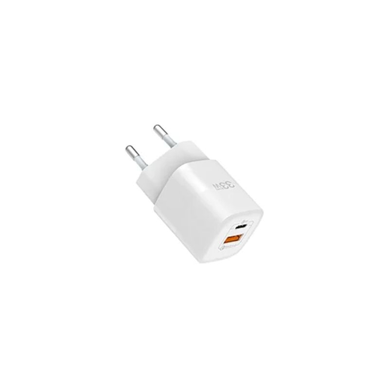WiWU Gan Fast Charger USB-C + QC3.0 Power Adapter 33W