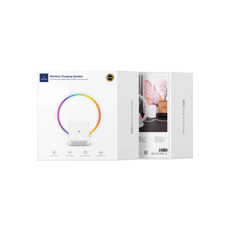 WiWU Wi-W021 2 in 1 Wireless Charger Speaker