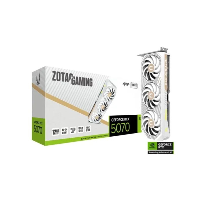 ZOTAC GAMING GeForce RTX 5070 AMP White Edition 12GB GDDR7 Graphics Card