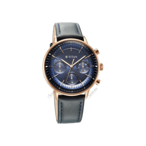 Titan Light Leathers NT90171WL01 Quartz Multifunction Leather Strap Men’s Watch