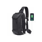 BANGE BG-7082 Anti-Theft TSA Lock Crossbody Bag with External USB Port