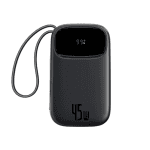 Baseus Qpow 3 45W Digital Display Fast Charging Power Bank With Dual Cable - 20000mAh