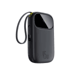 Baseus Qpow 3 45W Digital Display Fast Charging Power Bank With Dual Cable - 20000mAh