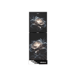 Minister M-266 Blue Marble Lotus Black Full Match Refrigerator - 266L